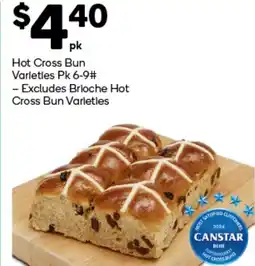 Woolworths Hot Cross Bun Varieties Pk 6-9# offer