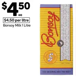 Woolworths Bonsoy Milk offer