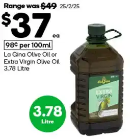 Woolworths La Gina Olive Oil or Extra Virgin Olive Oil offer