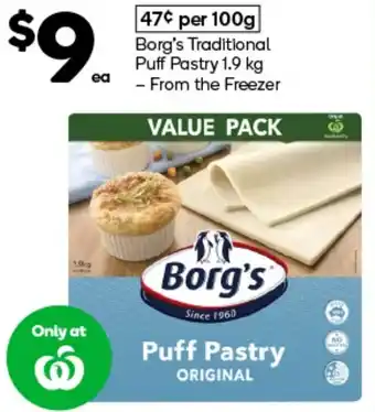 Woolworths Borg's Traditional Puff Pastry 1 offer