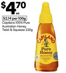 Woolworths Capilano 100% Pure Australian Honey Twist & Squeeze offer