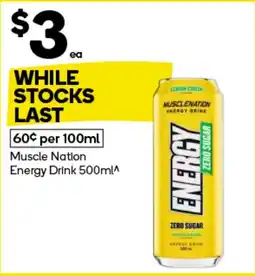 Woolworths Muscle Nation Energy Drink offer