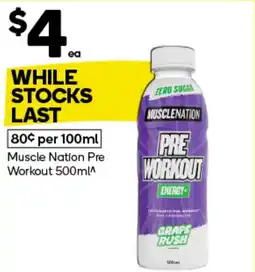 Woolworths Muscle Nation Pre Workout offer