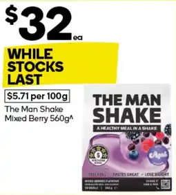 Woolworths The Man Shake Mixed Berry offer