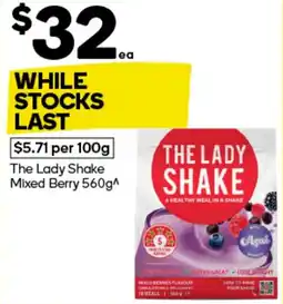 Woolworths The Lady Shake Mixed Berry offer