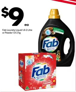 Woolworths Fab Laundry Liquid or Powder offer