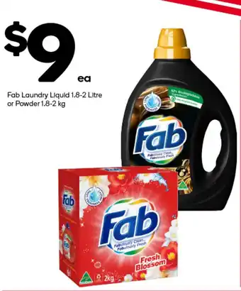 Woolworths Fab Laundry Liquid or Powder offer