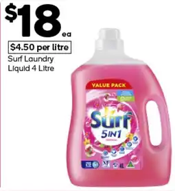 Woolworths Surf Laundry Liquid offer