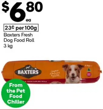 Woolworths Baxters Fresh Dog Food Roll offer