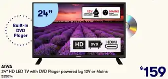 Woolworths 24" HD LED TV with DVD Player powered by 12V or Mains offer