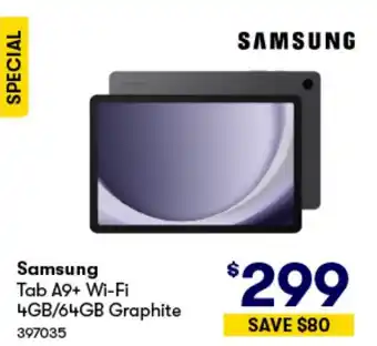 Woolworths Samsung Tab A9+ Wi-Fi 4GB/64GB Graphite offer