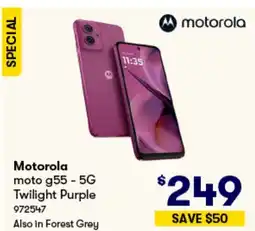 Woolworths Motorola moto g55 - 5G Twilight Purple offer