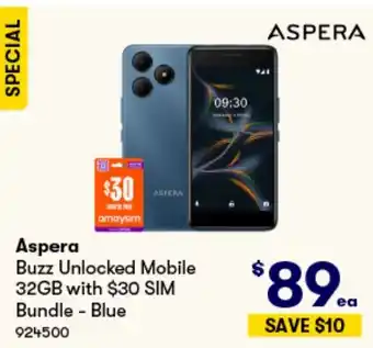 Woolworths Aspera Buzz Unlocked Mobile 32GB offer