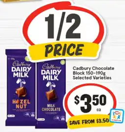 IGA Cadbury Chocolate Block  Selected Varieties offer