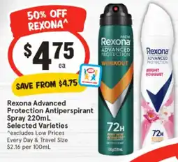 IGA Rexona Advanced Protection Antiperspirant Spray offer