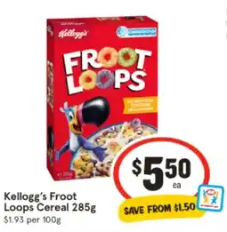 IGA Kellogg's Froot Loops Cereal offer