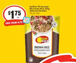 IGA SunRice 90 Seconds Microwave Rice offer