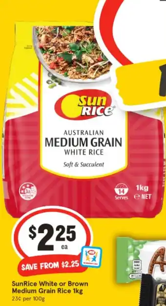 IGA SunRice White or Brown Medium Grain Rice offer