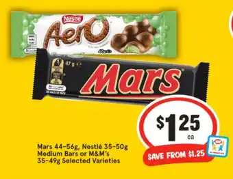 IGA Medium Bars or M&M's offer