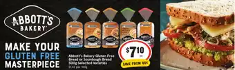 IGA Abbott's Bakery Gluten Free Bread or Sourdough Bread offer