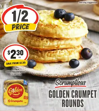 IGA Golden crumpet rounds offer