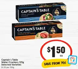 IGA Captain's Table Water Crackers offer