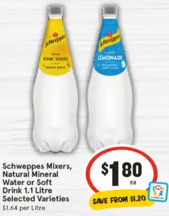 IGA Schweppes Mixer offer