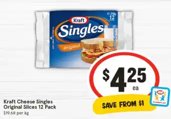 IGA Kraft Cheese Singles Original Slices offer