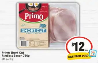 IGA Primo Short Cut Rindless Bacon offer