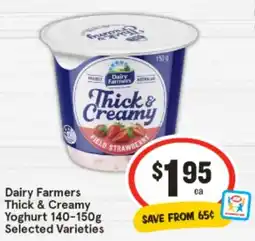 IGA Dairy Farmers Thick & Creamy Yoghurt offer