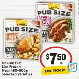 IGA McCain Pub Size Frozen offer