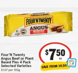 IGA FOUR 'N TWENTY Angus Beef or Plant offer