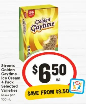 IGA Streets Golden Gaytime Ice Cream offer