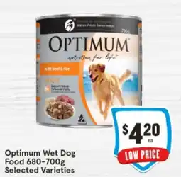 IGA Optimum Wet Dog Food offer