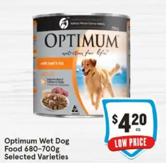 IGA Optimum Wet Dog Food offer