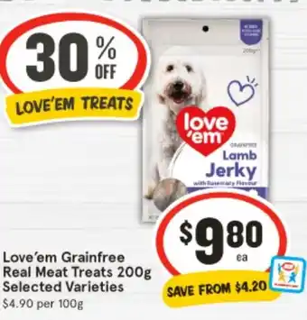 IGA Love'em Grainfree Real Meat Treats offer