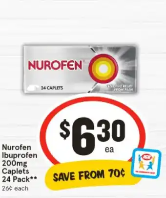 IGA Nurofen Ibuprofen Caplets offer