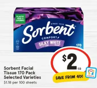 IGA Sorbent Facial Tissue offer