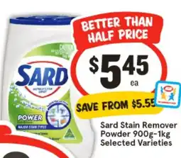 IGA Sard Stain Remover Powder Selected Varieties offer