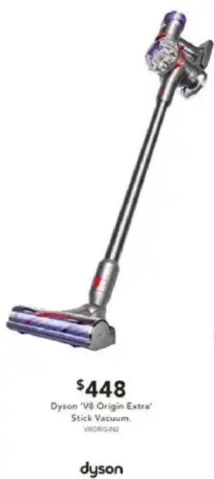 Harvey Norman Dyson 'V8 Origin Extra' Stick Vacuum offer