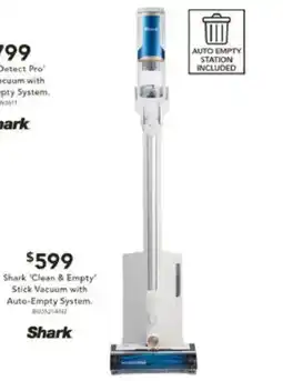 Harvey Norman Shark 'Detect Pro Stick Vacuum with Auto-Empty System. offer