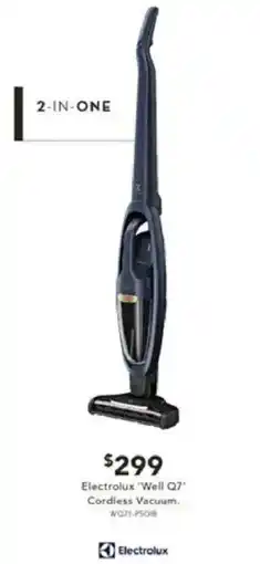 Harvey Norman Electrolux "Well Q7* Cordless Vacuum. offer