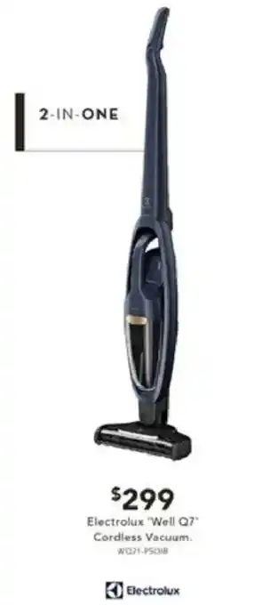 Harvey Norman Electrolux "Well Q7* Cordless Vacuum. offer