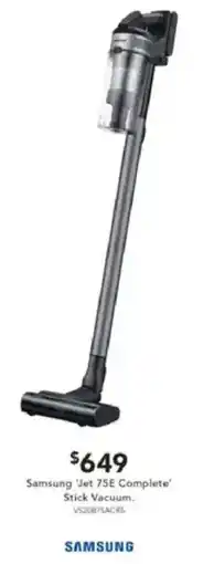 Harvey Norman Samsung Jet 75E Complete' Stick Vacuum offer