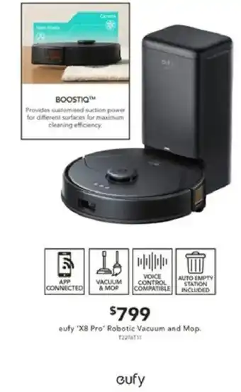 Harvey Norman aufy 'X8 Pro' Robotic Vacuum and Mop offer