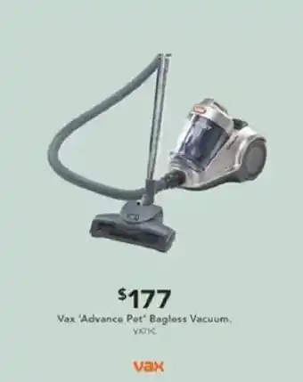 Harvey Norman Vax 'Advance Pet' Bagless Vacuum. offer