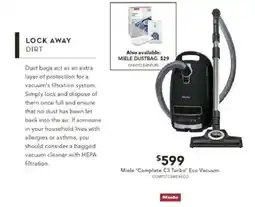 Harvey Norman Miele 'Complete C3 Turbo Eco Vacuum offer