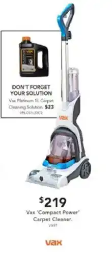 Harvey Norman Vax 'Compact Power' Carpet Cleaner offer