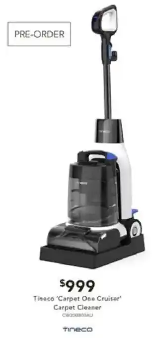 Harvey Norman Tineco 'Carpet One Cruiser Carpet Cleaner offer