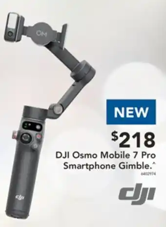 Harvey Norman DJI Osmo Mobile 7 Pro Smartphone Gimble. offer